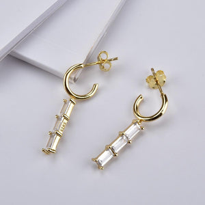 Crystal Ina Gold Earrings