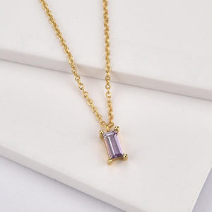 Purple Ina Gold Necklace