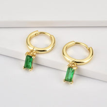 Load image into Gallery viewer, Emerald Ina Gold Earrings
