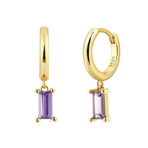 Purple Ina Gold Earrings