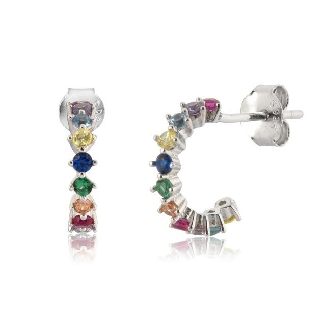 Omi Rainbow Platinum Earrings