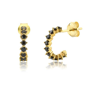 Black Omi Gold Earrings