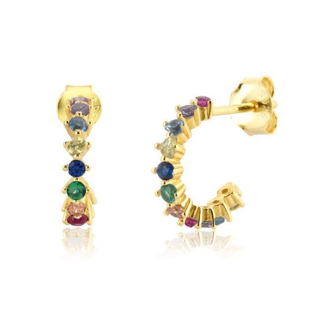 Rainbow Omi Gold Earrings