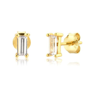 Crystal Ina Gold Studs