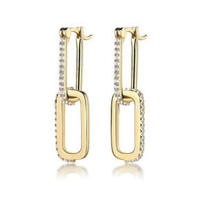 Tana Crystal Gold Hoops