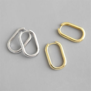 Savanna Platinum Oval Hoops