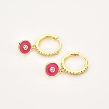 Load image into Gallery viewer, Fuchsia Jada Drop Earrings
