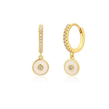 Load image into Gallery viewer, White Jada Drop Earrings
