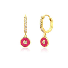 Load image into Gallery viewer, Fuchsia Jada Drop Earrings
