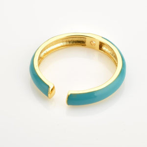 Teal Jada Broad Ring